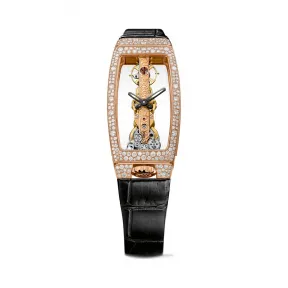 昆仑/Corum Golden Bridge 金桥系列 245 钻石 ~ 1.28 克拉 雪花式镶嵌大小不同的钻石 手动机械机芯 21.30 x 43.99 mm B113-03845-113.249.85-0001-0000