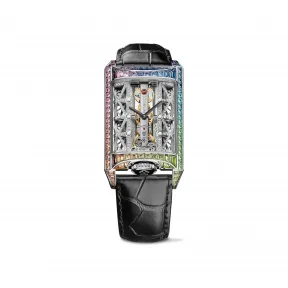 昆仑/Corum 海军上将Legend 47世界时间腕表 系列 2级钛金属，5N 18Kt玫瑰金表圈，双面防眩水晶玻璃表镜，烟熏色水晶玻璃表背，每个时区均备有城市指示 自动机械机芯 B313-03732