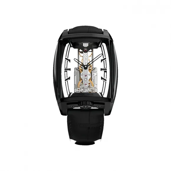 昆仑/Corum golden-bridge系列 14 3/4’’’ x 5’’’ 5级钛金属，黑色 DLC 涂层 自动机械机芯 男表 B313-04278-313.200.95-0F01-HS10