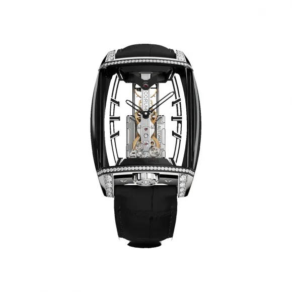 昆仑/Corum golden-bridge系列 14 3/4’’’ x 5’’’ 5级钛金属，黑色DLC 涂层 自动机械机芯 男表 B313-04281-313.200.87-0F01-HS10