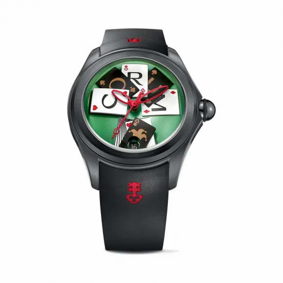昆仑/Corum 47毫米泡泡博彩腕表 系列 不锈钢，黑色PVD涂层处理，拱形双面防眩水晶玻璃表镜，水晶玻璃表背 自动机械机芯 L082-03243–082.310.98-0371GC01