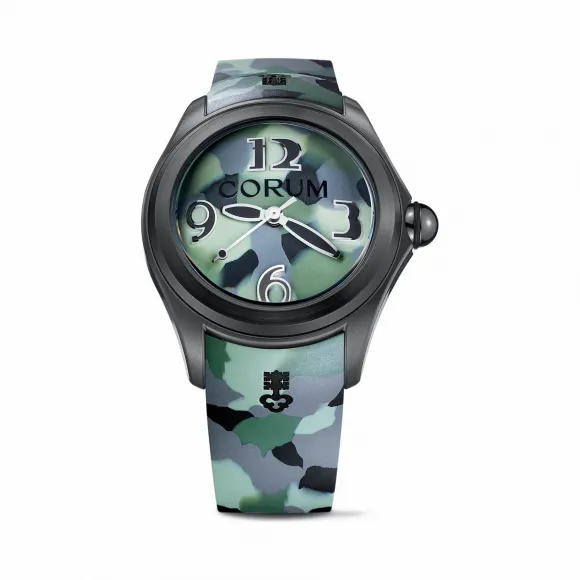 昆仑/Corum 47毫米泡泡骷髅腕表 系列 不锈钢，黑色PVD涂层处理，拱形双面防眩水晶玻璃表镜，水晶玻璃表背 自动机械机芯 L082-03303–082.310.98-0177CA02