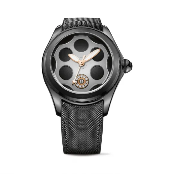 昆仑/Corum Bubble 泡泡系列 5 级钛金属 拱形双面防眩水晶玻璃表镜 水晶玻璃表底盖 自动机械机芯 48 mm L407-03946-L407-03946