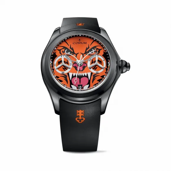 昆仑/Corum 42毫米泡泡腕表 系列 不锈钢，黑色PVD涂层处理，拱形双面防眩水晶玻璃表镜，水晶玻璃表背 自动机械机芯 L771-03567