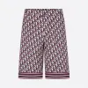 迪奥/Dior 多色桑蚕丝斜纹 Oblique 印花短裤 013C121A4751-C085