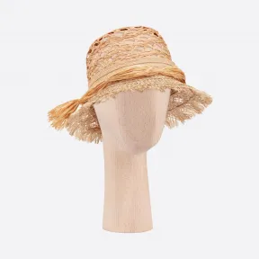 迪奥/Dior 米色拼饰 Dior Jardin 宽檐帽 02JDI965G172-C100