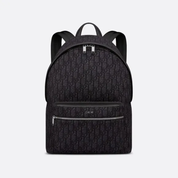 迪奥/Dior Rider 双肩背包 黑色 Oblique 印花 1VOBA088YKY_H00N_TU