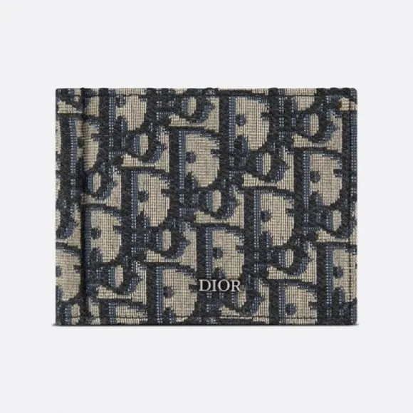 迪奥/Dior 钱包 米色和黑色 Oblique 印花搭配现金夹 2ESBH069YSE_H05E_TU