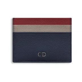 迪奥/Dior 蓝色、braise色和米色皮革卡套 2SUCH001WYN_H563