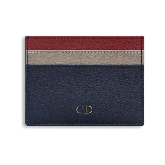 迪奥/Dior 蓝色、braise色和米色皮革卡套 2SUCH001WYN_H563