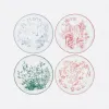 迪奥/Dior 甜品碟 4 件套装 多色 ABCDIOR 系列，塔罗牌、乌托邦、花园、女性基因 HYJ01ABC3L_C970_TU