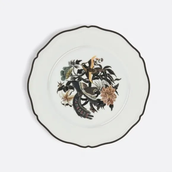 迪奥/Dior 装饰盘 烟熏色 Jardin d'Hiver Large Night Bird 图案 HYJ01JPP1U_C971_TU