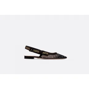 迪奥/Dior J'Adior金色浮纹提花芭蕾舞鞋  KCB204PMR S21X