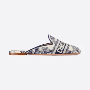 迪奥/Dior 蓝色棉质 Toile de Jouy 刺绣 Dior Off 穆勒鞋系列 KCB608TJE-S72B