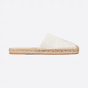 迪奥/Dior 象牙色棉质 Dior Oblique 图案刺绣 Dior Granville 穆勒鞋系列 KDB593OBE-S26W