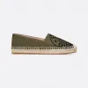 迪奥/Dior  Granville 帆布侧开口平底 松糕 鱼嘴 凉 鞭 D ior Espadrille    KDB612JUR-S11H