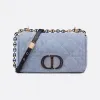 迪奥/Dior 中号 Dior Caro 手袋 蓝色牛仔超大藤格纹 M9242WTJF_M928_TU