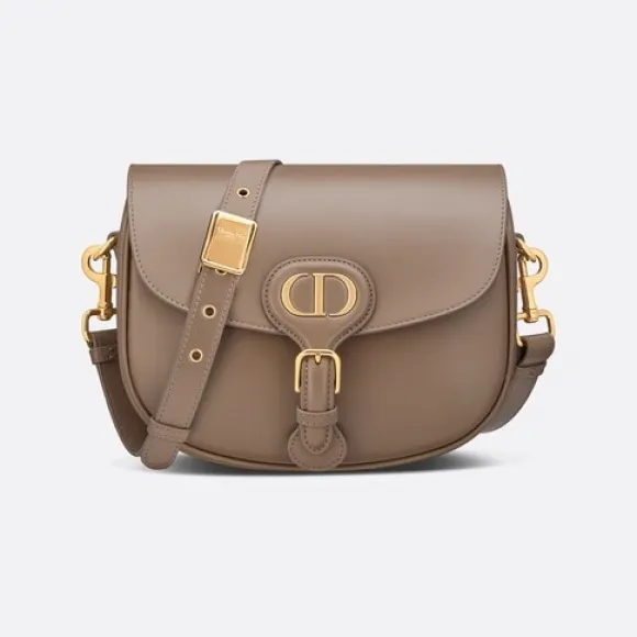 迪奥/Dior 中号 Dior Bobby 手袋 暖灰褐色光面牛皮革 M9319UMOL_M45M_TU