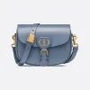 迪奥/Dior 中号 Dior Bobby 手袋 丹宁蓝色光面牛皮革 M9319UMOL_M90B_TU