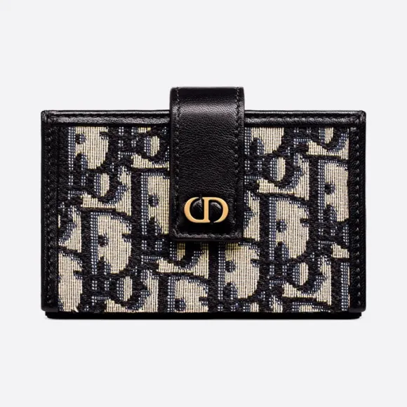 迪奥/Dior 小号蓝色 Dior Oblique 印花 30 Montaigne 卡夹 S2058UTZQ-M928