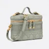 迪奥/Dior 小号 DiorTravel Vanity 手袋 灰色羊皮革藤格纹 S5488UNTR_M41G_TU