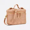 迪奥/Dior 小号 DiorTravel Vanity 手袋 玫瑰粉色羊皮革藤格纹 S5488UNTR_M49P_TU