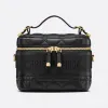 迪奥/Dior 小号 DiorTravel Vanity 手袋 黑色羊皮革藤格纹 S5488UNTR_M900_TU