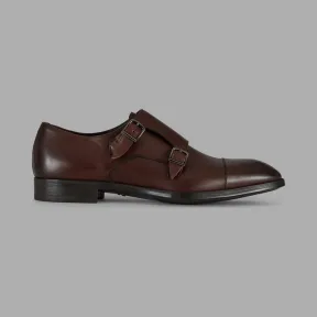 乔治阿玛尼/Giorgio Armani 鞋头缝线磨毛皮革孟克鞋 11617976xf