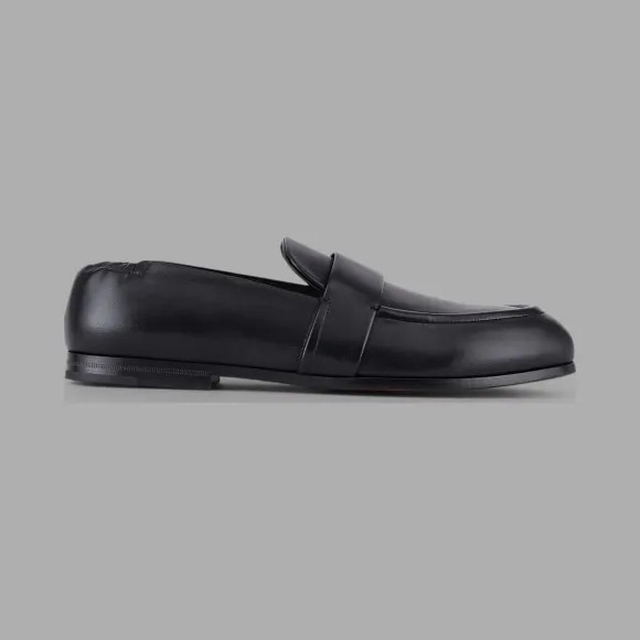 乔治阿玛尼/Giorgio Armani Vendome 弹力鞋背纳帕皮莫卡辛鞋 11665545hw