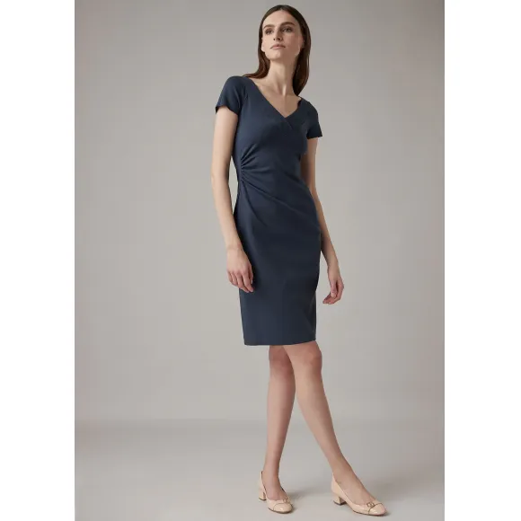 乔治阿玛尼/Giorgio Armani Milano 平纹针织侧面褶裥连衣裙 34927213wa