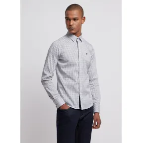 安普里奥·阿玛尼/Emporio Armani 通体徽标细节可拆卸衣领纯色府绸衬衫 38815085pv