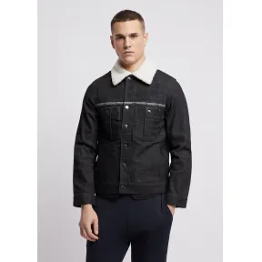 安普里奥·阿玛尼/Emporio Armani 带衬里和标识织边牛仔夹克 41859844fr
