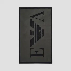 安普里奥·阿玛尼/Emporio Armani 撞色徽标纯棉海滩浴巾 46643495bf