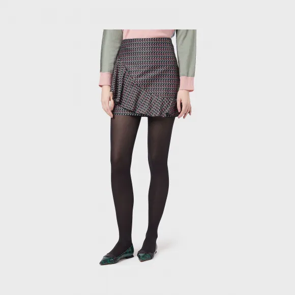 安普里奥·阿玛尼/Emporio Armani 塔夫绸半身裙，饰有光学效果图案和皱边 35416659xs