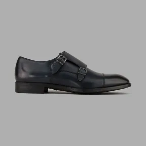 乔治阿玛尼/Giorgio Armani 鞋头缝线光滑小牛皮孟克鞋 11617985fg
