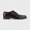 乔治阿玛尼/Giorgio Armani 孔眼细节磨毛皮革孟克鞋 11746259vr