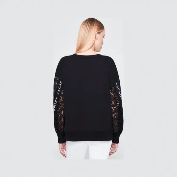 艾斯卡达/Escada 蕾丝饰边徽标套头衫 5029167_A001