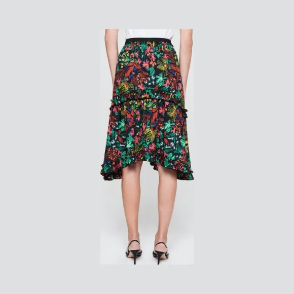 艾斯卡达/Escada 棉质花卉荷叶边半身裙 5029244_1056