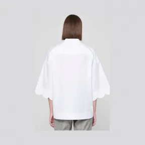 艾斯卡达/Escada 棉质扇贝饰边衬衫 5029617_A100