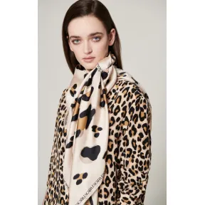 艾斯卡达/Escada 真丝豹纹围巾 5031386_P923
