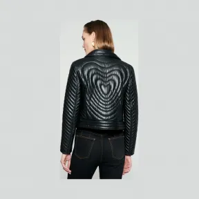 艾斯卡达/Escada Leather缝皮革心形外套 5031758_A001