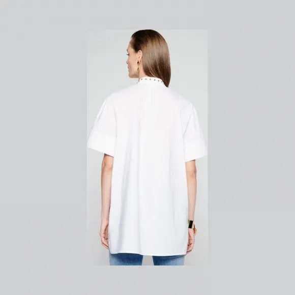 艾斯卡达/Escada 棉府绸短袖衬衫 5032094_A100