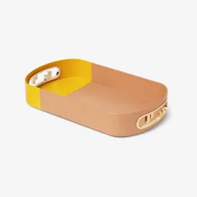 芬迪/Fendi Fendi O‘Lock椭圆形托盘拼色纳帕皮革托盘 7AC0035RZF1HQ5 8054321591602