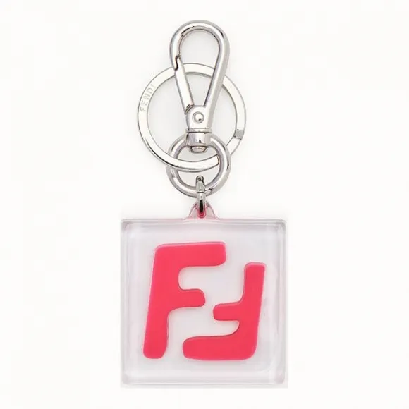 芬迪/Fendi 钥匙圈_透明粉红色有机玻璃钥匙圈 7AP028 WN5 F17TW