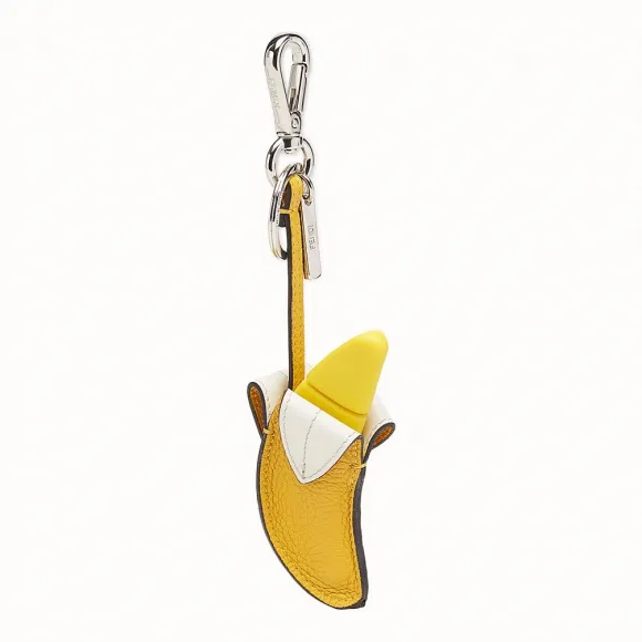 芬迪/Fendi USB 钥匙圈_黄色皮革 USB 吊饰 7AR716 70K F14K6