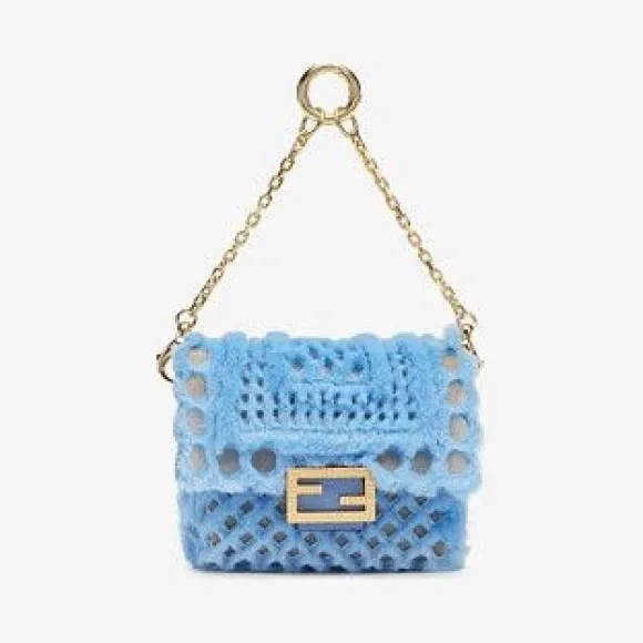 芬迪/Fendi 浅蓝色貂毛挂饰 7AR906-AFG6-F0H94