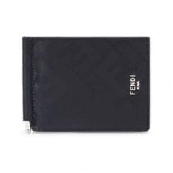 芬迪/Fendi FF卡夹 - 黑色皮革钱夹 7M0281AJF4F19KP