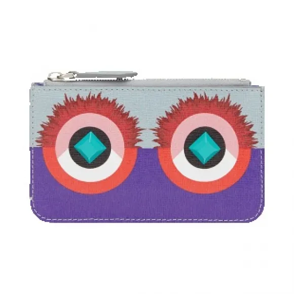 芬迪/Fendi 粉灰色和紫色女士KEY CASE POUCH钥匙圈 8AP151 88E F0V1V