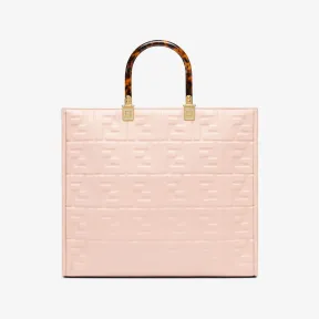 芬迪/Fendi Fendi中号阳光购物手提袋-粉红色皮革手提袋-女士手袋 8BH386AMCVF0J2F 8056582333977