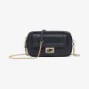 芬迪/Fendi 黑色皮革迷你手袋 8BS044A5DYF0KUR